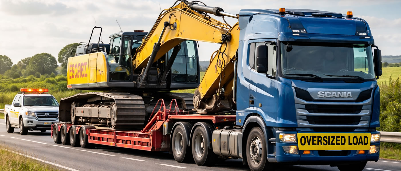 Low loader plant transport UK
